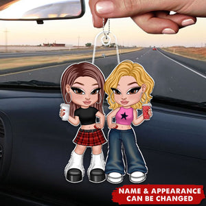 Y2K Besties Personalized Car Ornament - Summer Gift