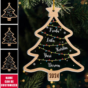 Wish You A Wonderful Christmas - Personalized Acrylic Ornament, Gift For Family Members