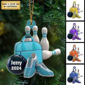 Bowling Personalized Christmas Ornament, Gift For Bowling Lovers