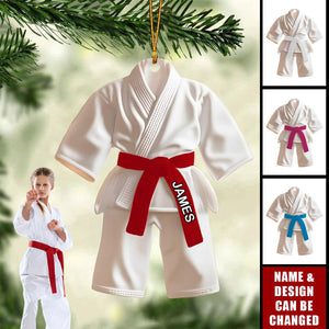 Personalized Taekwondo Uniform Ornament, Taekwondo Lover Gift