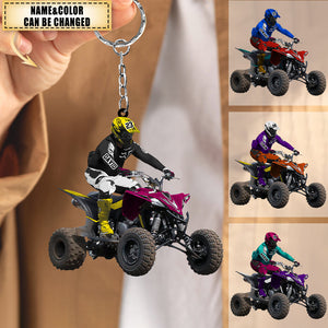 MOTORBIKE LOVERS -Personalize Motocross Biker Keychain