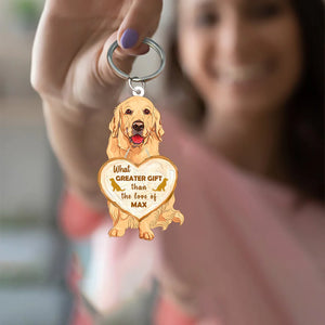 PERSONALIZED ACRYLIC DOG SHAPE KEYCHAIN