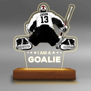 Personalized I Am A Goalie Ice Hockey 3D Night Light - Gifts For Hockey Players