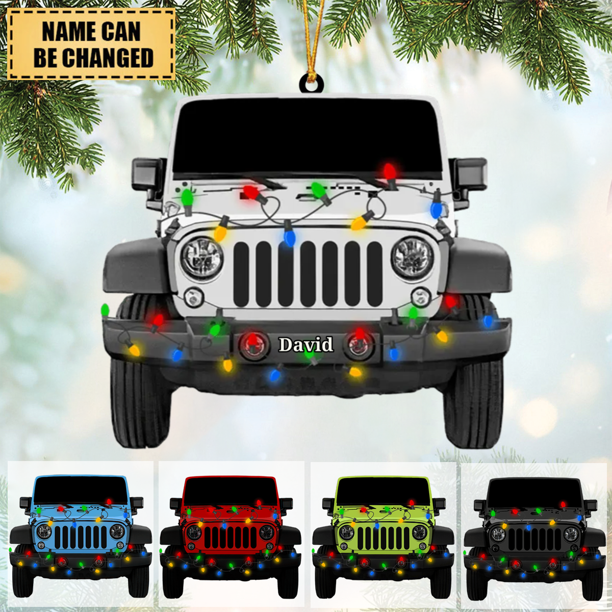 Christmas Jeep Cut Ornament Gift For Jeep Lover