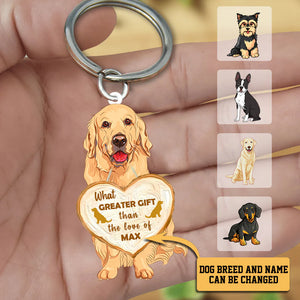 PERSONALIZED ACRYLIC DOG SHAPE KEYCHAIN